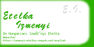 etelka izmenyi business card